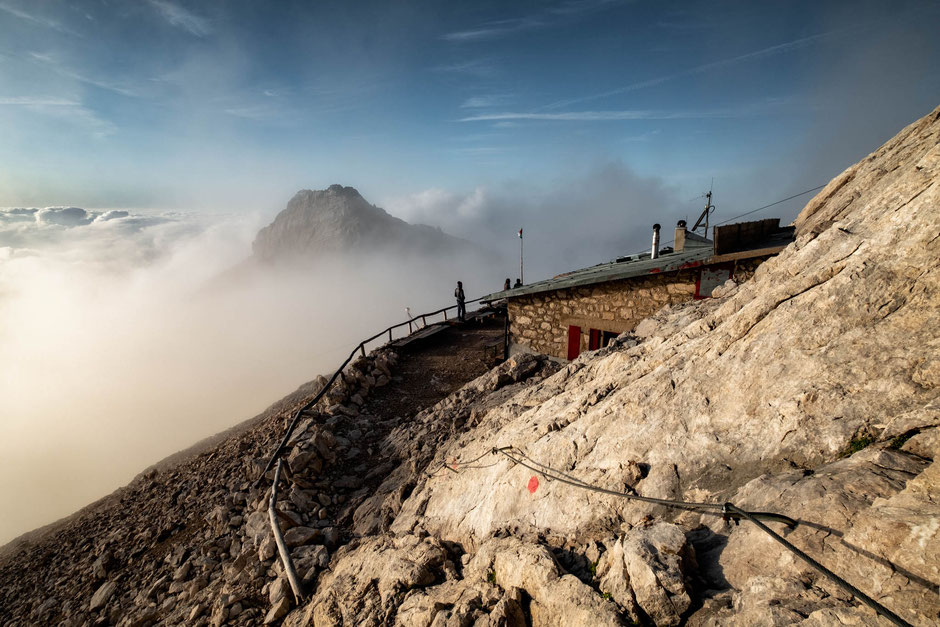 12 Things You Need To Know Before Staying In A Mountain Hut In The Italian Dolomites 10 Rifugio Torrani along the via ferrata Degli Alleghesi on Mount Civetta. A guide to staying in the mountain huts in the Italian Dolomites