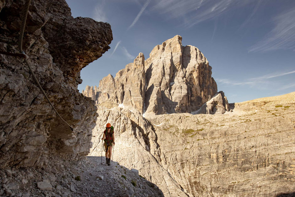 Twelve Beginner-Friendly Via Ferrata Routes To Try In The Italian Dolomites 10 Strada Degli Alpini - a great beginner via ferrata in the Italian Dolomites