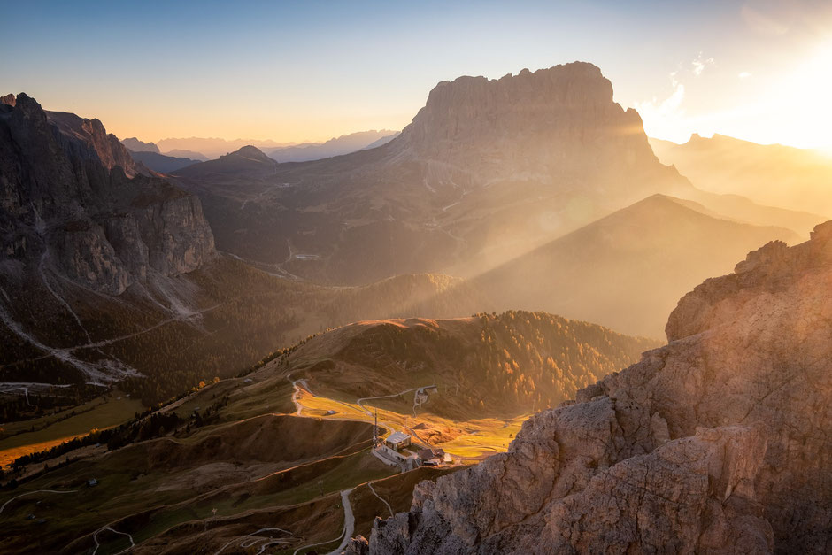 Mountain Passes Of The Italian Dolomites Worth Stopping For A Photograph 2 Passo Gardena from the summit of Gran Cir in the Italian Dolomites