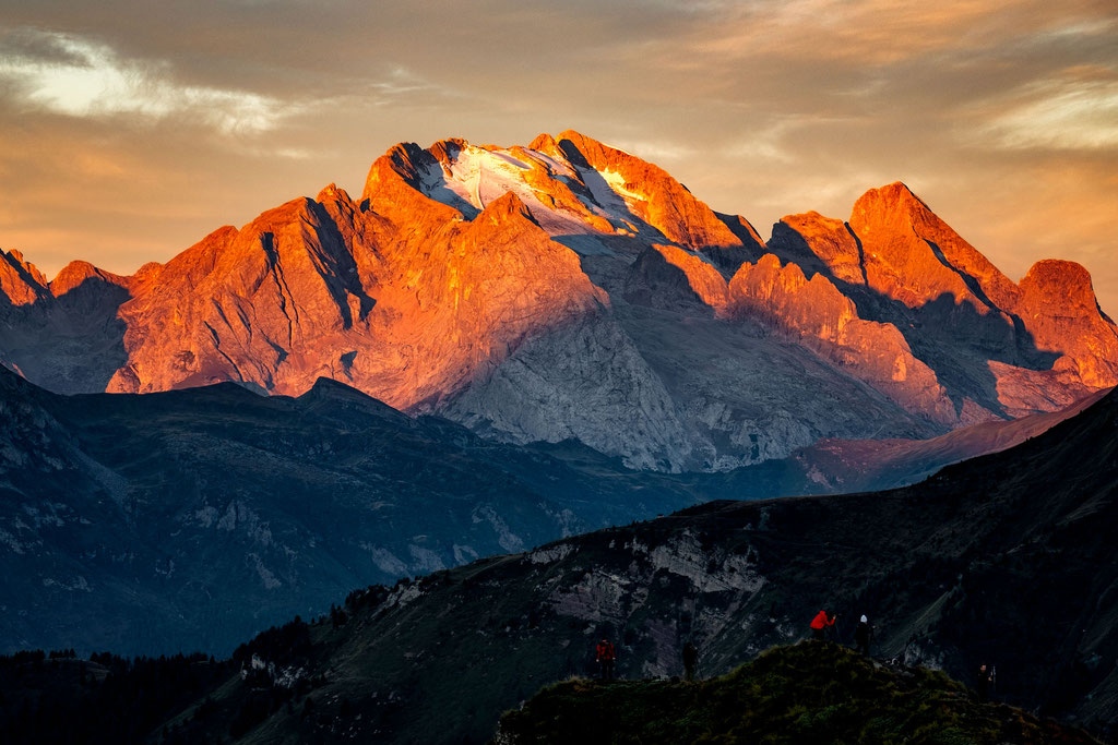 Mountain Passes Of The Italian Dolomites Worth Stopping For A Photograph 5 Marmolada at sunrise