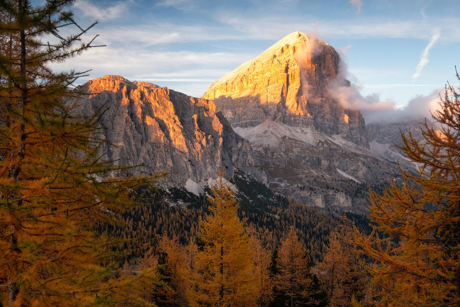 Mountain Passes Of The Italian Dolomites Worth Stopping For A Photograph 7 Passo Falzarego at sunset during autumn