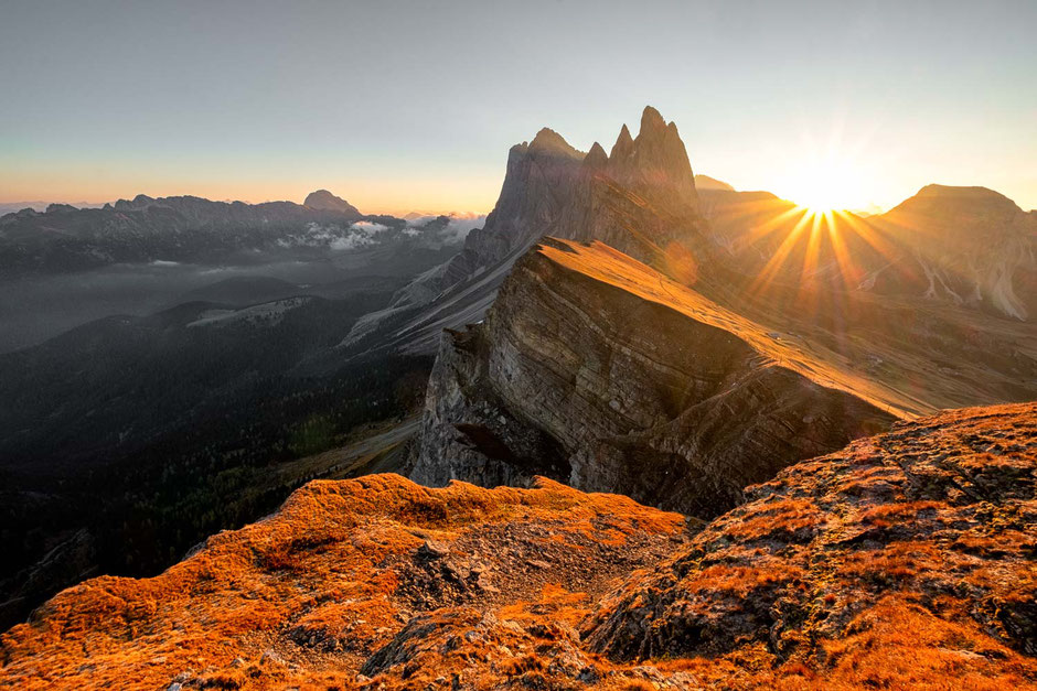 Best Photography Spots in the Italian Dolomites - Seceda Ridgeline. 
