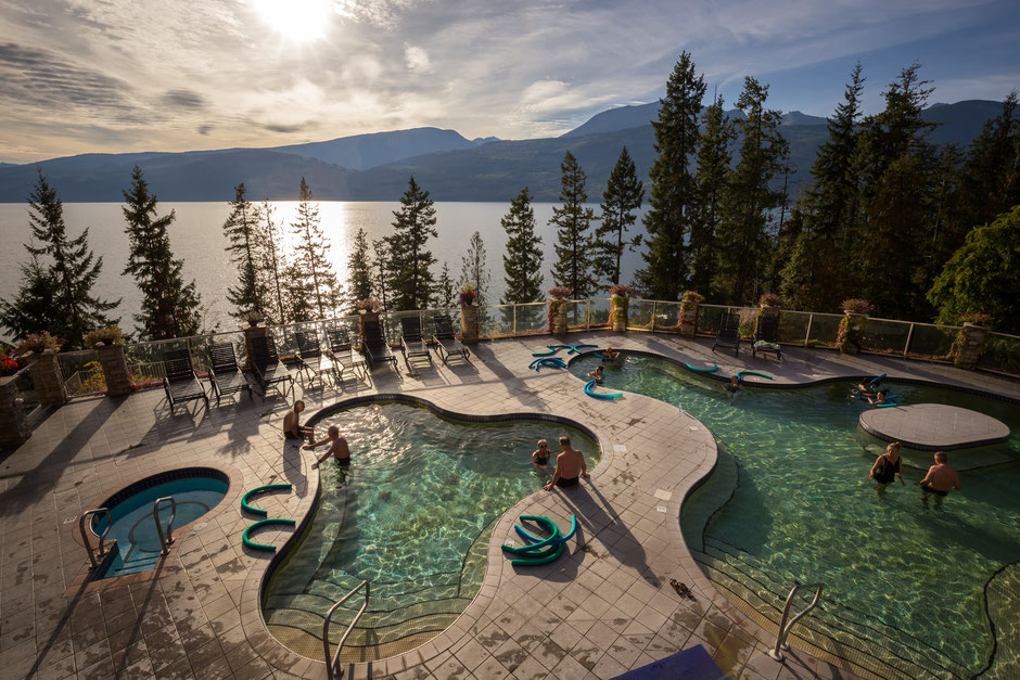 Western Canada in 3 weeks - Road Trip Plan from Vancouver to Canadian Rockies and Back 11 Halcyon Hotsprings. A must stop on Western Canada Road trip.