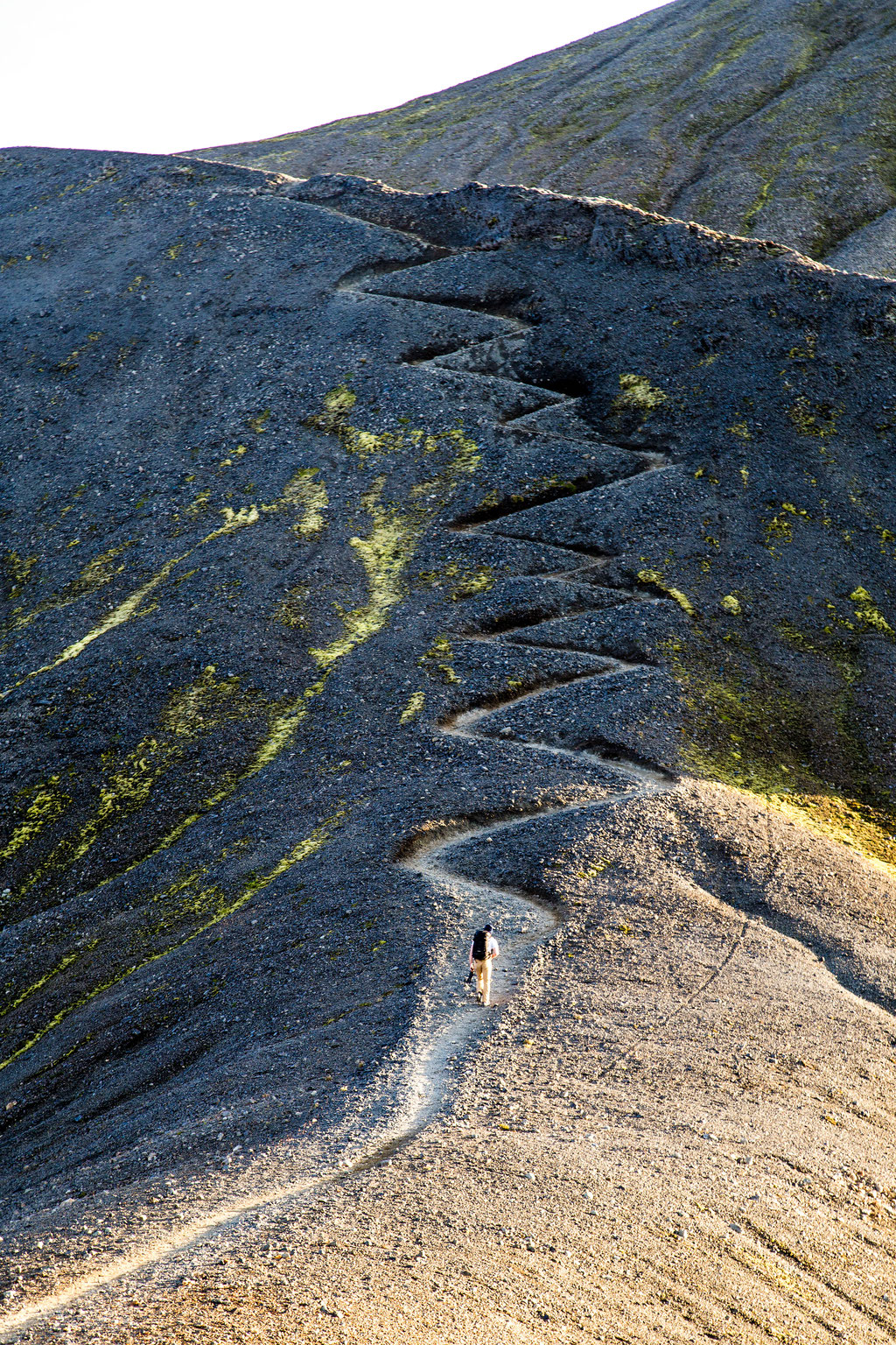 Hiking to Blue Peak in Landmannalaugar - The Gateway to the Icelandic Highlands. 