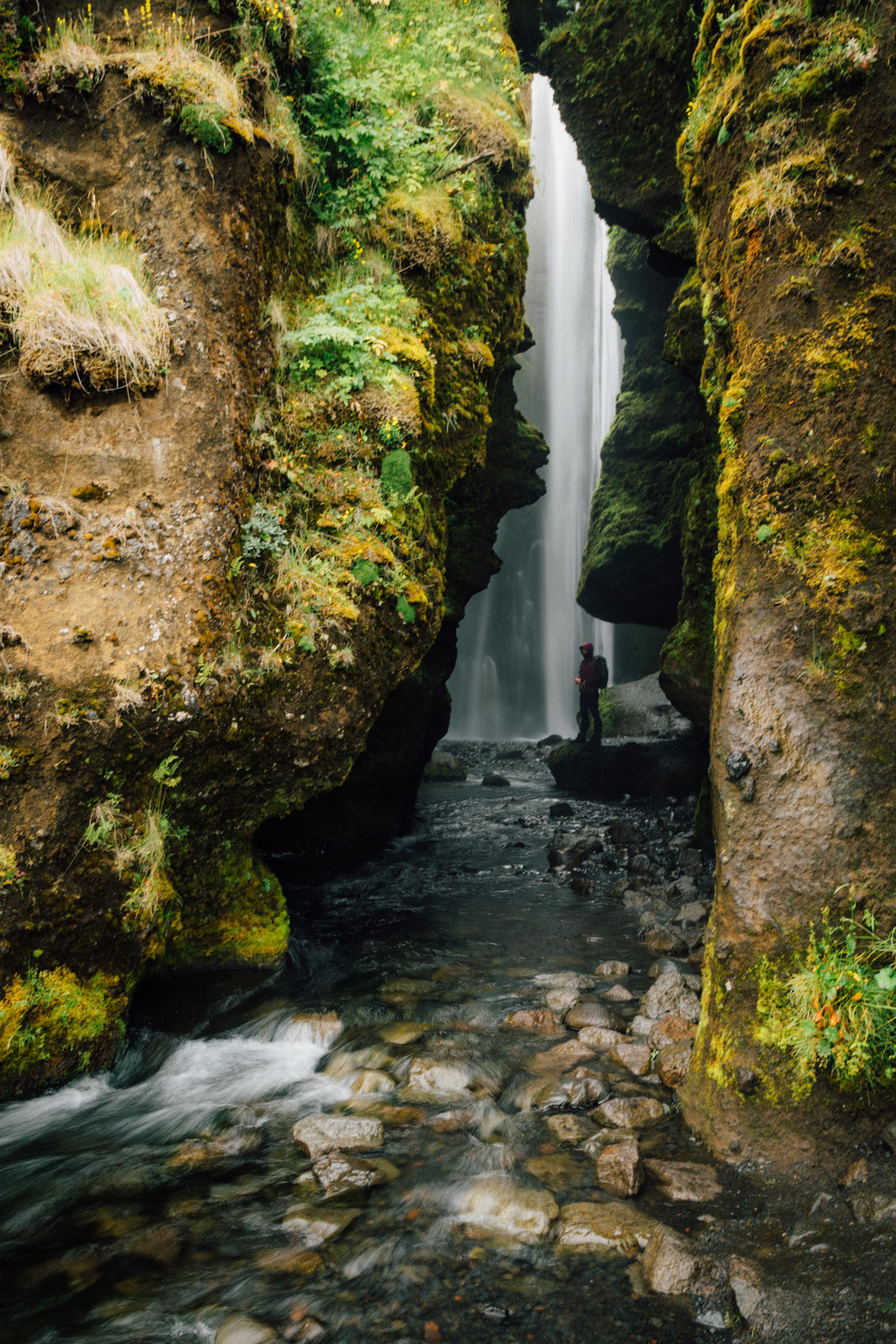 Photographing Iceland. 10 Day Road Trip Guide around the Land of Fire and Ice 5 Gljúfrabúi the hidden waterfall near Seljalandsfoss. Iceland Road Trip Guide