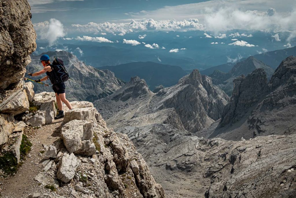 Epic Guide To Dolomiti Brenta Traverse 3-5-Day Backpacking Trip Across The Adamello Brenta Nature Park In The Italian Dolomites 8 Dolomiti Brenta Traverse Day 1 7