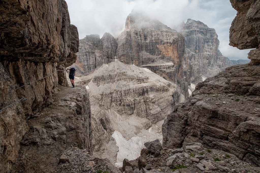 Epic Guide To Dolomiti Brenta Traverse 3-5-Day Backpacking Trip Across The Adamello Brenta Nature Park In The Italian Dolomites 24 Dolomiti Brenta Traverse Day 3 11