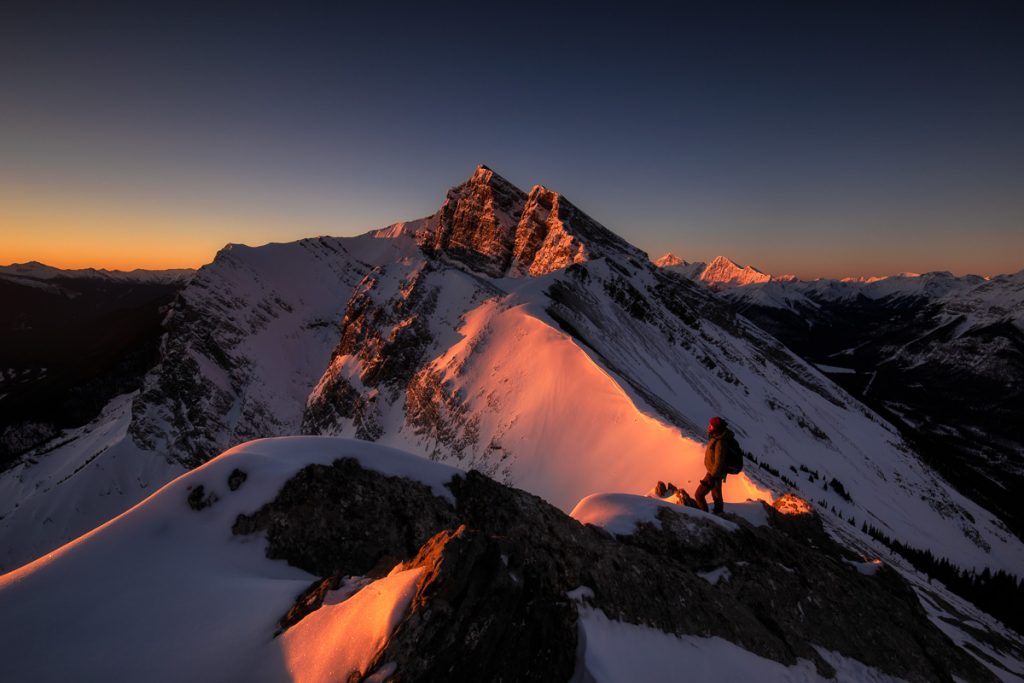 Sunrise hike up Ha Ling Peak in Canmore