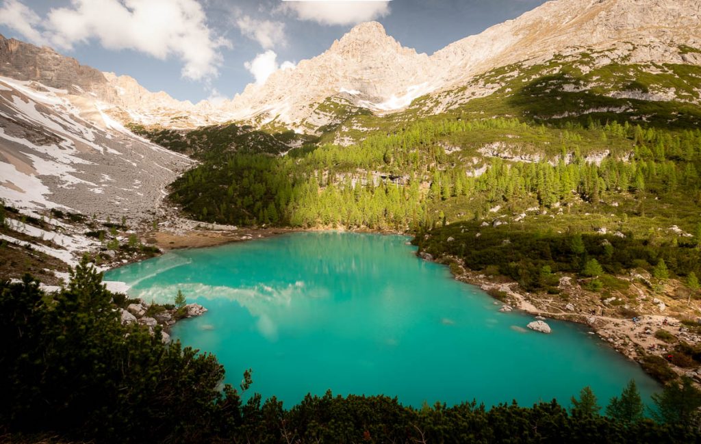 12-Step Guide To Lake Sorapiss Hike In The Italian Dolomites 14 Lake Sorapiss from above