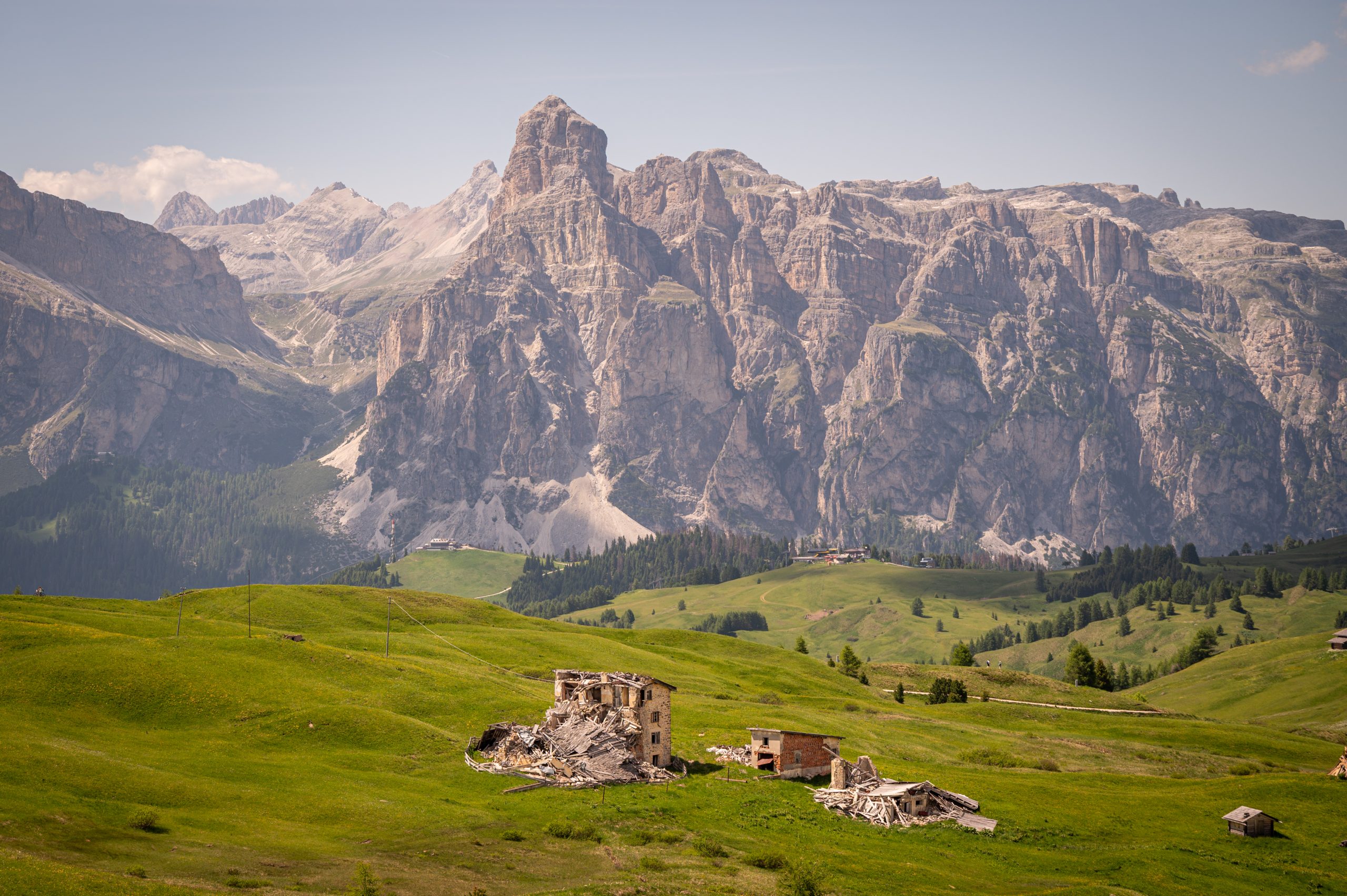 Passo Valparola to Piz Sorega Hike. The view over Pralongià plateau