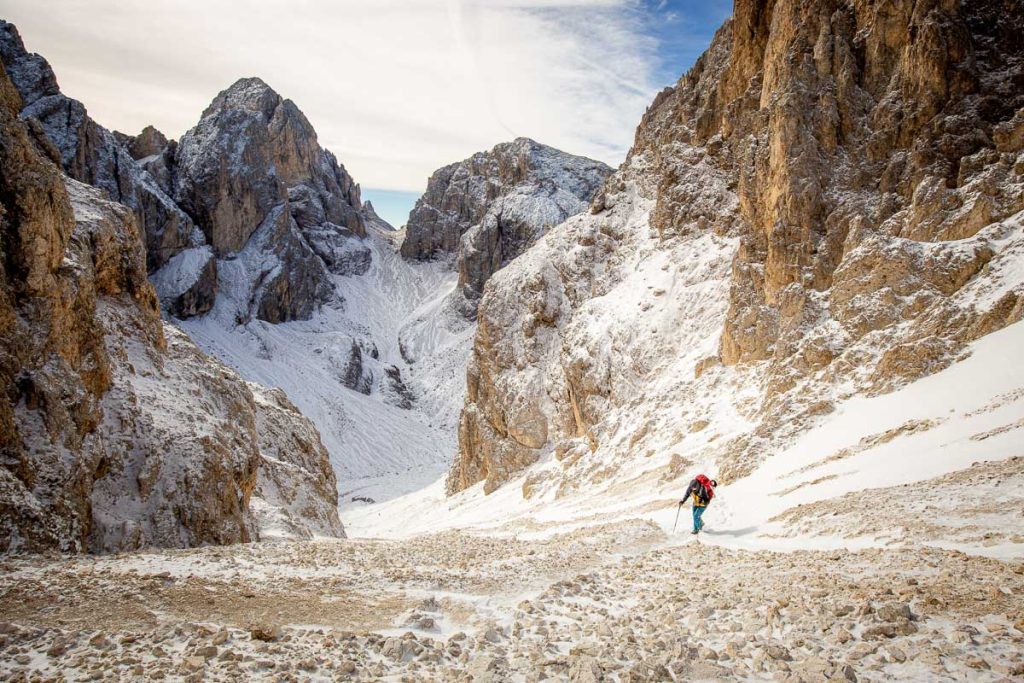 An Epic 3-5 Day Traverse Across The Rosengarten Nature Park In The Italian Dolomites 24 Rosengarten Traverse Passo Molignon