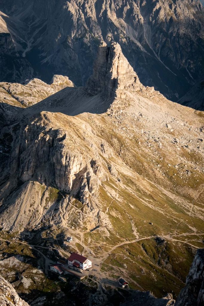 Torre Di Toblin photographed from the summit of Monte Paterno
