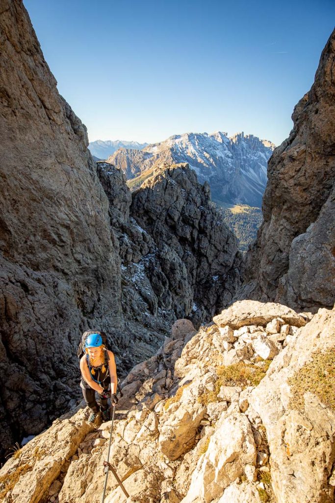 An Epic 3-5 Day Traverse Across The Rosengarten Nature Park In The Italian Dolomites 9 Via Ferrata Masare Roda De Vael 4